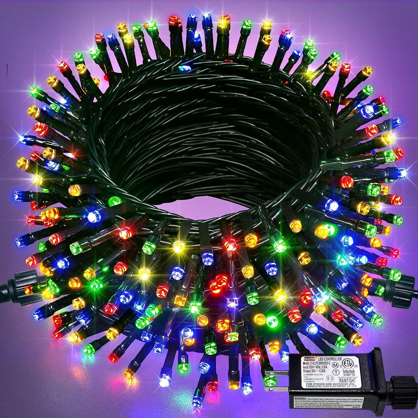 200 LED White Christmas Lights Outdoor, 66Ft Connectable Christmas Tree Lights Green Wire, 8 Modes Waterproof Christmas Twinkle String Lights Plug in for Xmas Wedding Party Indoor Decorations